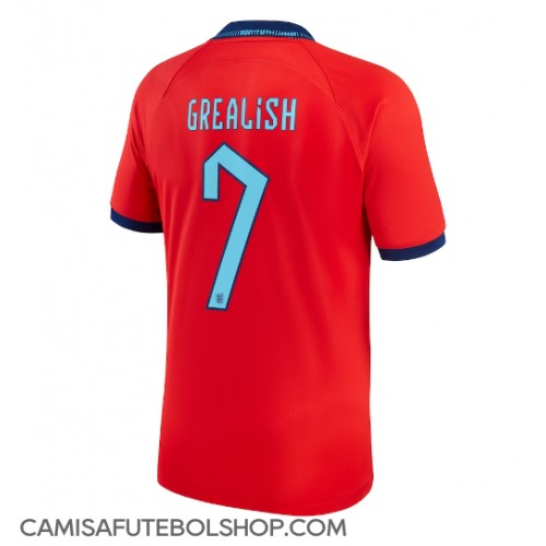 Camisa de time de futebol Inglaterra Jack Grealish #7 Replicas 2º Equipamento Mundo 2022 Manga Curta